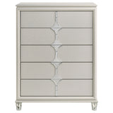 Olivia - 5-Drawer Bedroom Chest Of Drawers - Pearl White