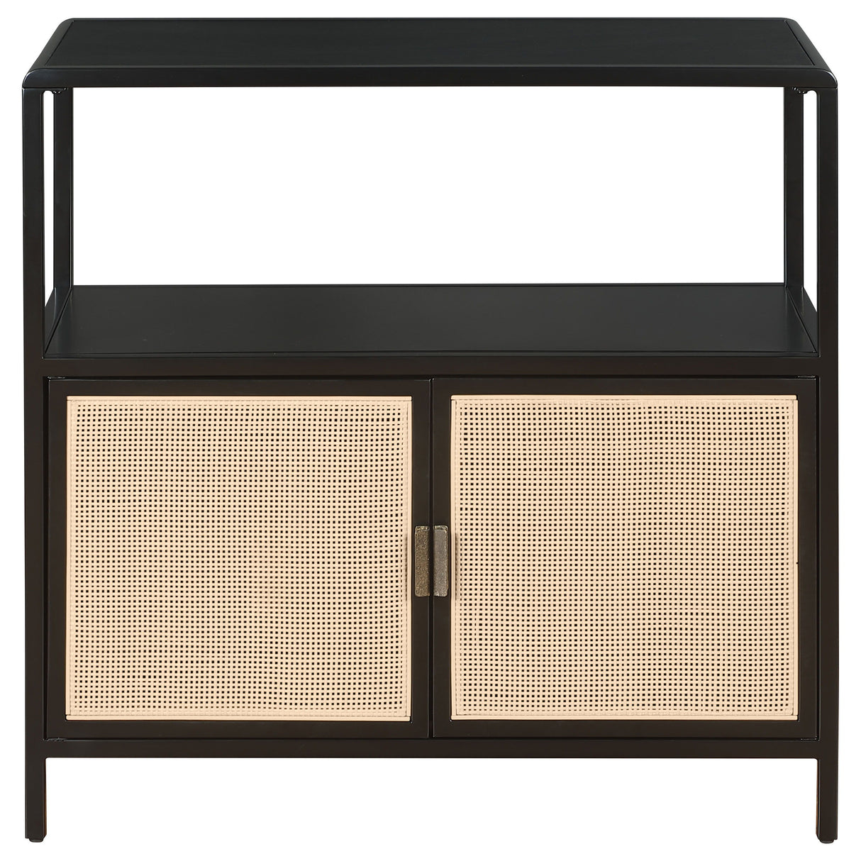 Amherst - 2-Door Radio Weave Cane Metal Accent Cabinet