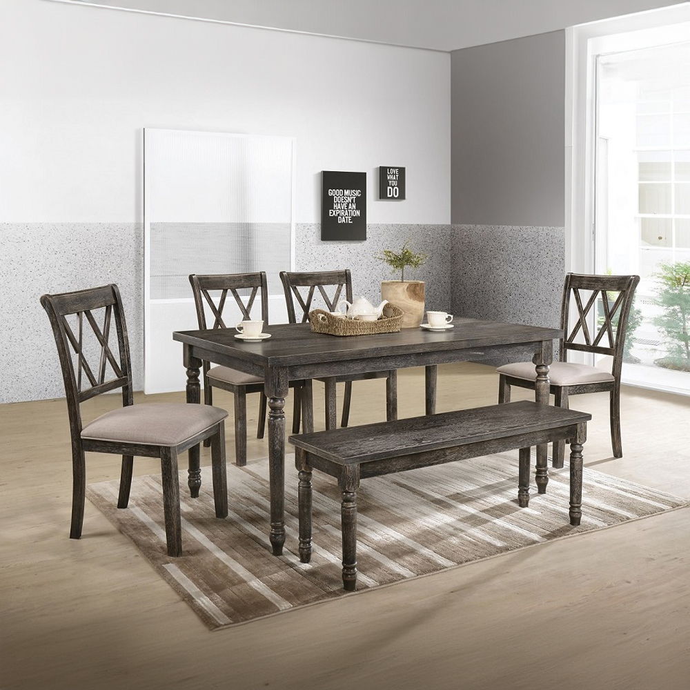 Claudia II - Dining Table - Weathered Gray