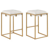 Nadia - Upholstered Backless Stool (Set of 2)