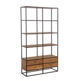 Belcroft - 4-Drawer Storage Bookshelf - Natural Acacia