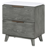 Nathan - 2-Drawer Nightstand - Gray