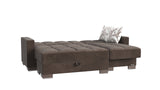 Ottomanson Armada - Upholstered Convertible Chaise Lounge With Storage - Microfiber