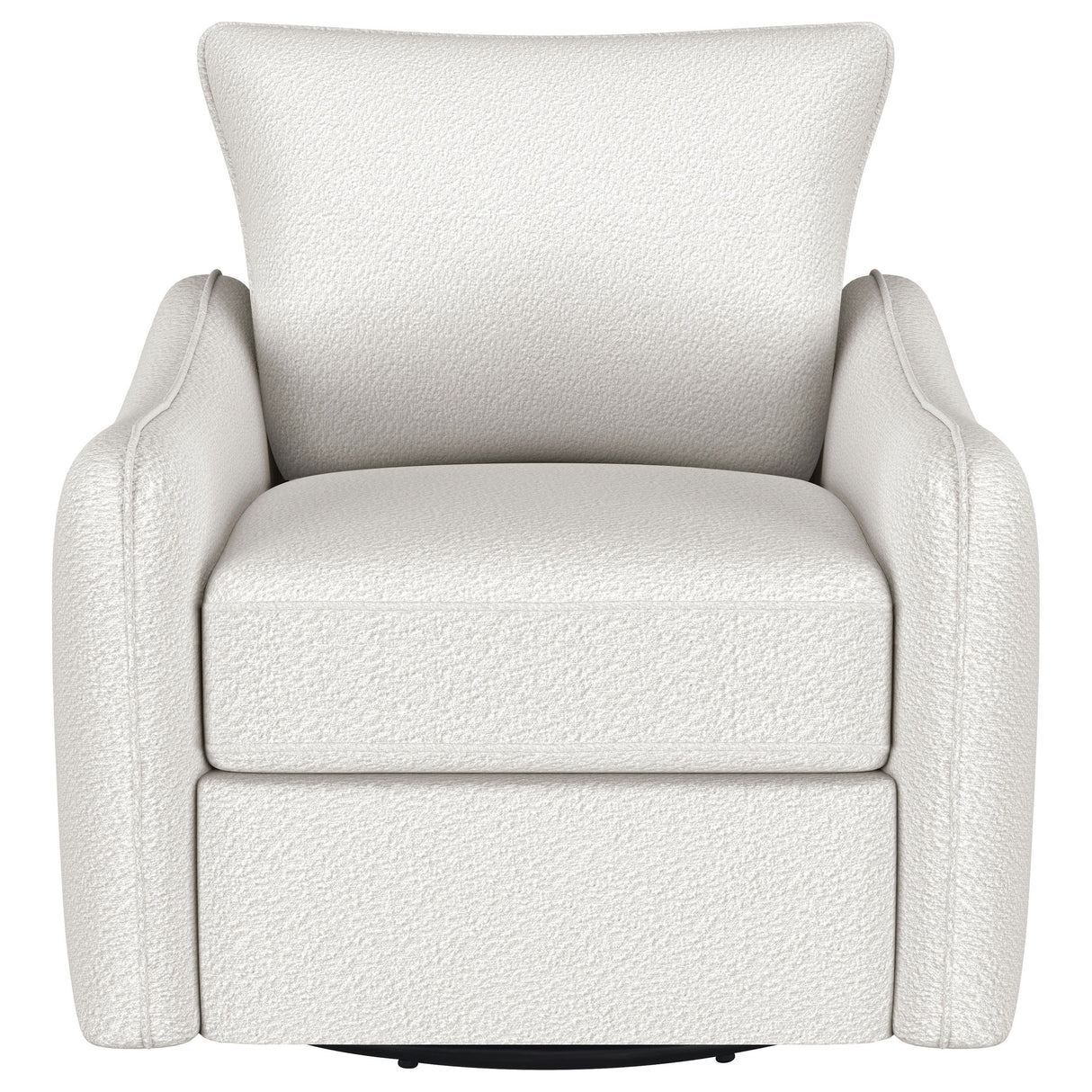 Madia - Upholstered Sloped Arm Swivel Glider Chair - Vanilla