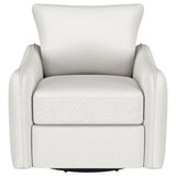 Madia - Upholstered Sloped Arm Swivel Glider Chair - Vanilla