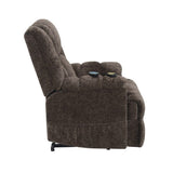 Pacay - Power Recliner With Lift & Heating & Massage - Brown