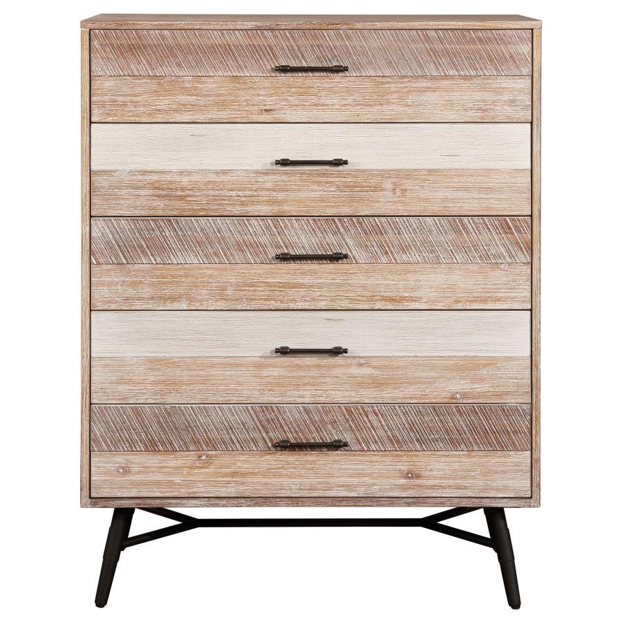 Marlow - 5-Drawer Bedroom Chest - Rough Sawn Multi