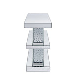 Nysa - Accent Table - Mirrored & Faux Crystals - 34"