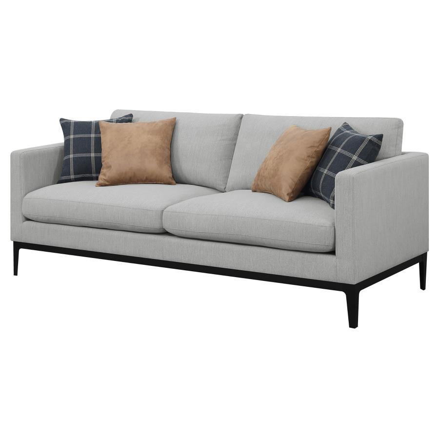 Apperson - Upholstered Track Arm Sofa - Light Gray