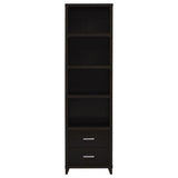 Lewes - 4-Shelf Engineered Wood Media Tower - Cappuccino