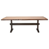 Bexley - 5 Piece Rectangular Live Edge Dining Table Set - Honey