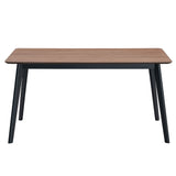 Rebi - Dining Table - Walnut & Black Finish