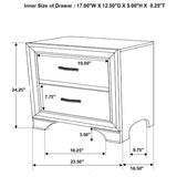 Beaumont - 2-Drawer Nightstand - Champagne