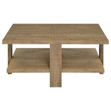 Dawn - Square Engineered Wood Coffee Table - Mango Brown