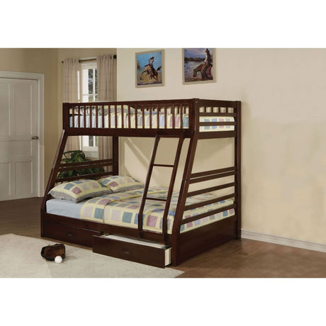 Jason - Twin/Full Bunk Bed - Dark Brown