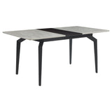 Mina - Rectangular Extension Dining Table - Gray Ceramic