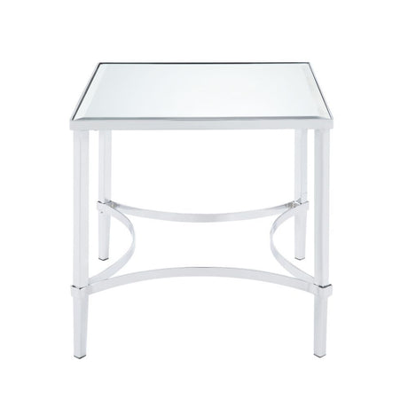 Petunia - End Table - Chrome & Mirror