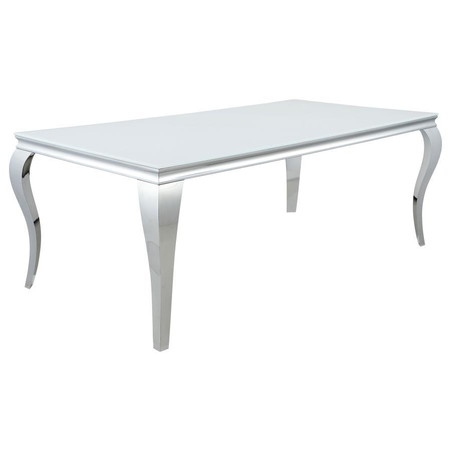 Carone - Rectangular Glass Top Dining Table