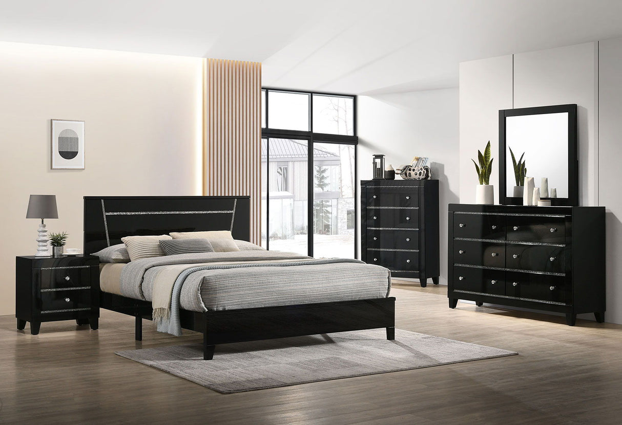 Magdeburg - California King Bed - Black