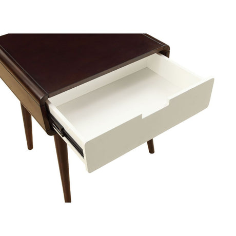 Christa - End Table - Espresso & White