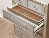 Bling Game - 6-Drawer Bedroom Chest - Metallic Platinum