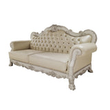 Dresden Sofa - PU & Bone White Finish