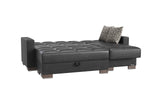 Ottomanson Armada - Convertible Chaise Lounge With Storage - Black