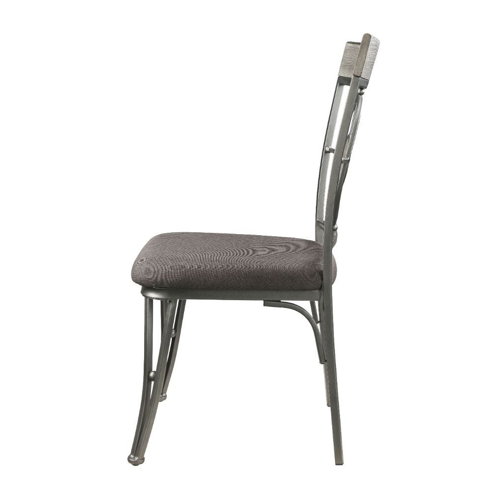 Landis - Side Chair (Set of 2) - Fabric & Gunmetal