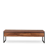 Sara - TV Stand - Walnut & Sandy Black