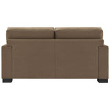 Darya - Loveseat With 3 Pillows - Brown Suede Fabric