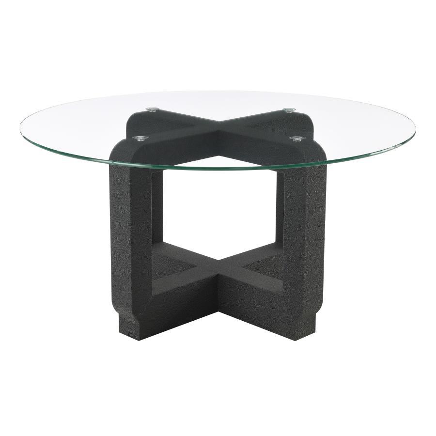 Acklin - Round Clear Glass Top Table