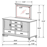 Franco - 5-Drawer Dresser With Mirror