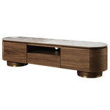 Willene - TV Stand With Ceramic Top - Dark Brown