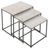 Medora - Marble Top Nesting Table Set