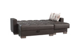 Ottomanson Armada - Upholstered Convertible Chaise Lounge With Storage - PU