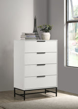 Sonora - 4-Drawer Bedroom Chest - White