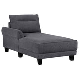 Caspian - Upholstered Curved Arm Chaise Sectional Sofa