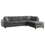 Stonenesse - Sectional Sofa With Storage Ottoman Set - Gray