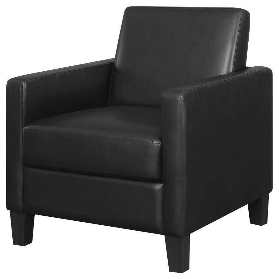 Julio - Upholstered Track Arm Accent Chair - Black