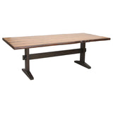 Bexley - 5 Piece Rectangular Live Edge Dining Table Set - Honey