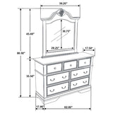 Cambridge - 7-Drawer Dresser With Mirror - Cappuccino