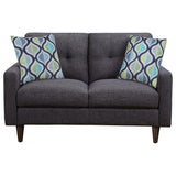 Watsonville - Upholstered Track Arm Tufted Loveseat - Gray