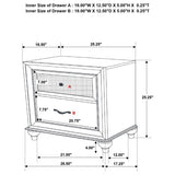 Barzini - 2-drawer Nightstand