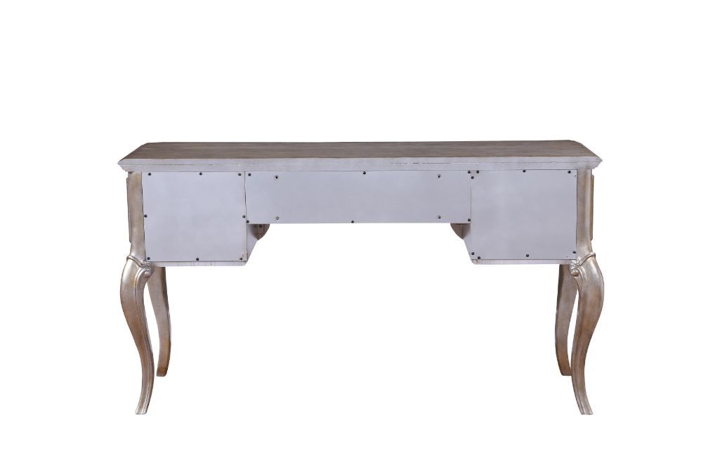 Esteban - Vanity Desk - Mirrored & Antique Champagne Finish