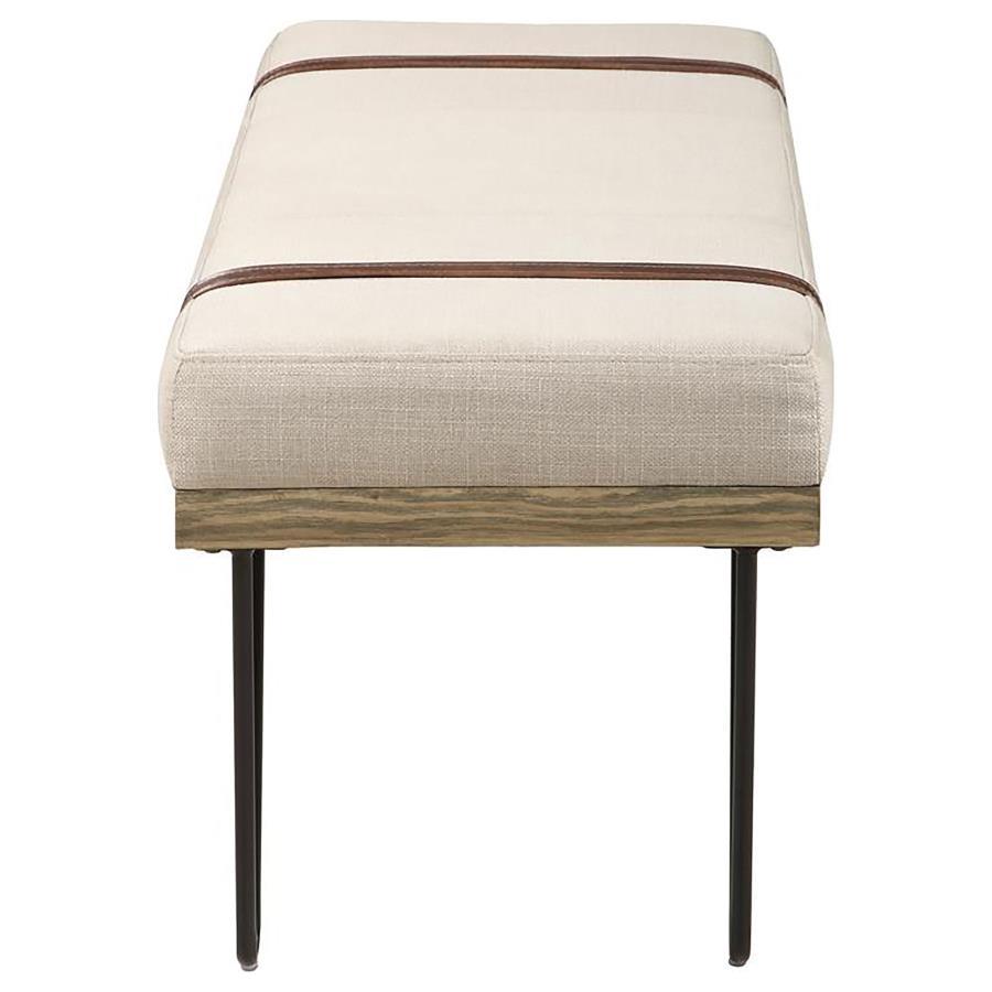 Austin - Fabric Upholstered Accent Bench - Beige