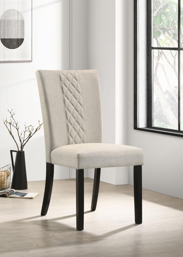 Malia - Fabric Upholstered Dining Side Chair (Set of 2) - Beige