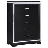 Cappola - 5-Drawer Bedroom Chest - Black