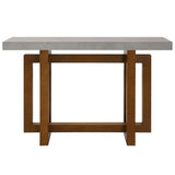 Keven - Sofa Table - Faux Concrete Top & Walnut  Finish