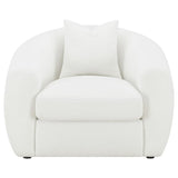 Isabella - Faux Sheepskin Upholstered Accent Chair Natural - Ivory