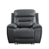 Lamruil - Recliner - Gray Top Grain Leather